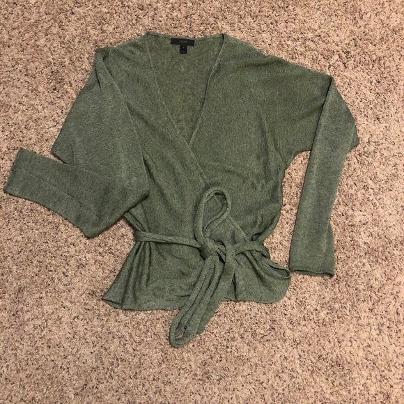 J. Crew Tops - J. Crew Forest Green Wrap Top